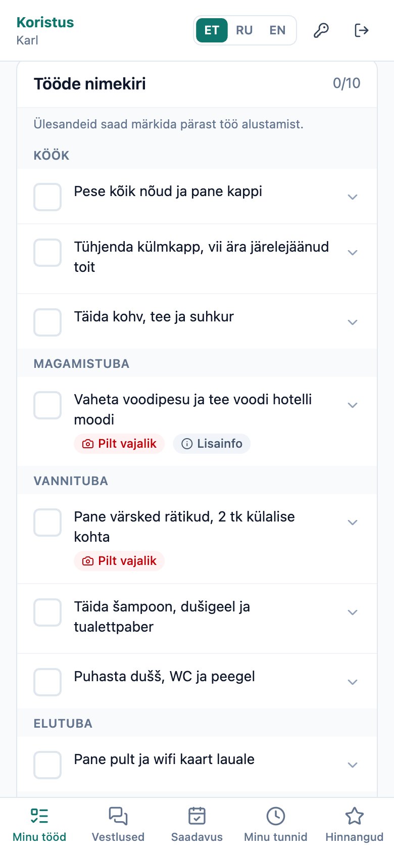 Töötajate äpp telefonis